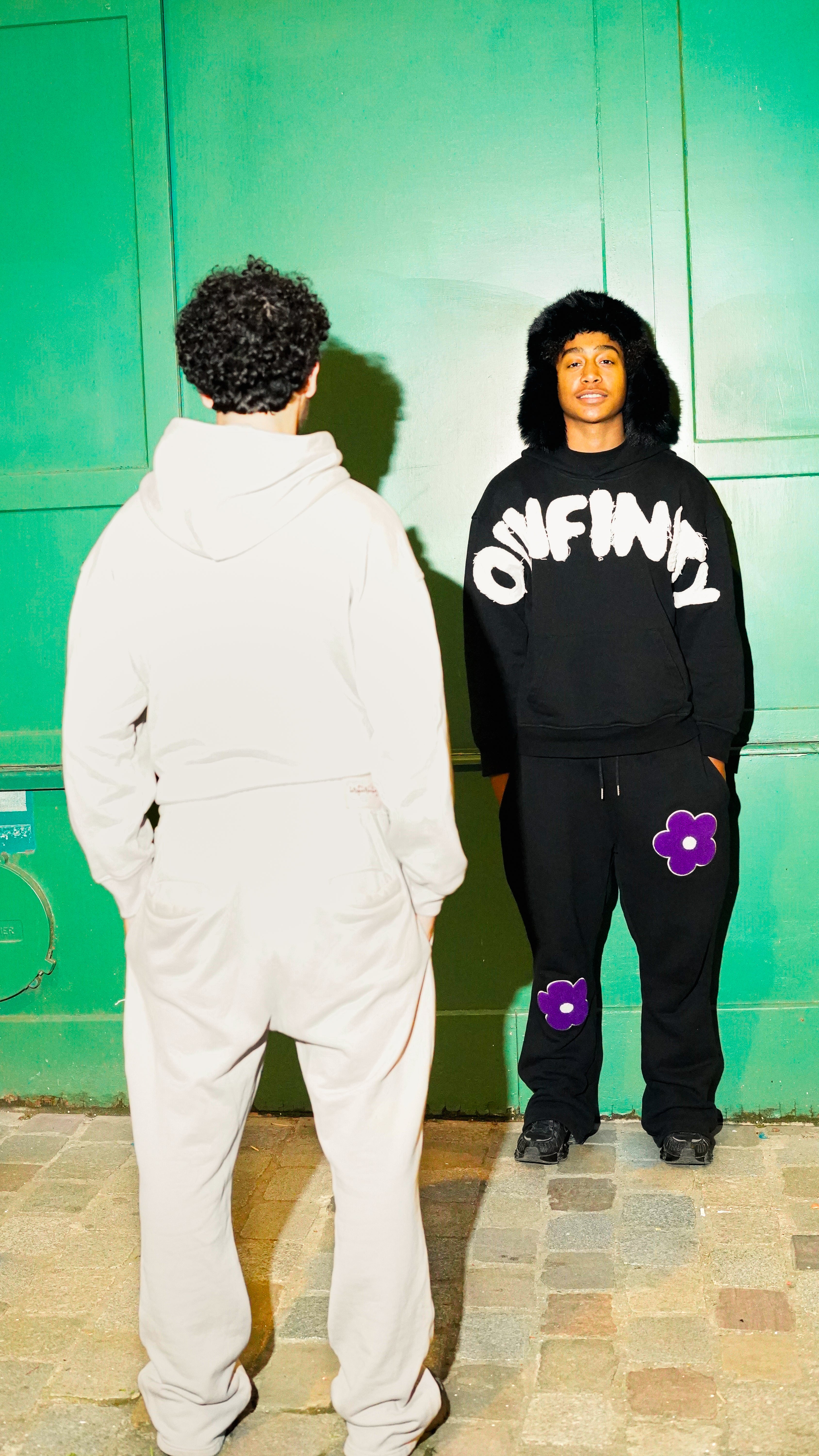 Black "Infinite Bloom" jogging pants